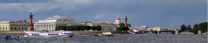 Neva river and Old Stock Building.