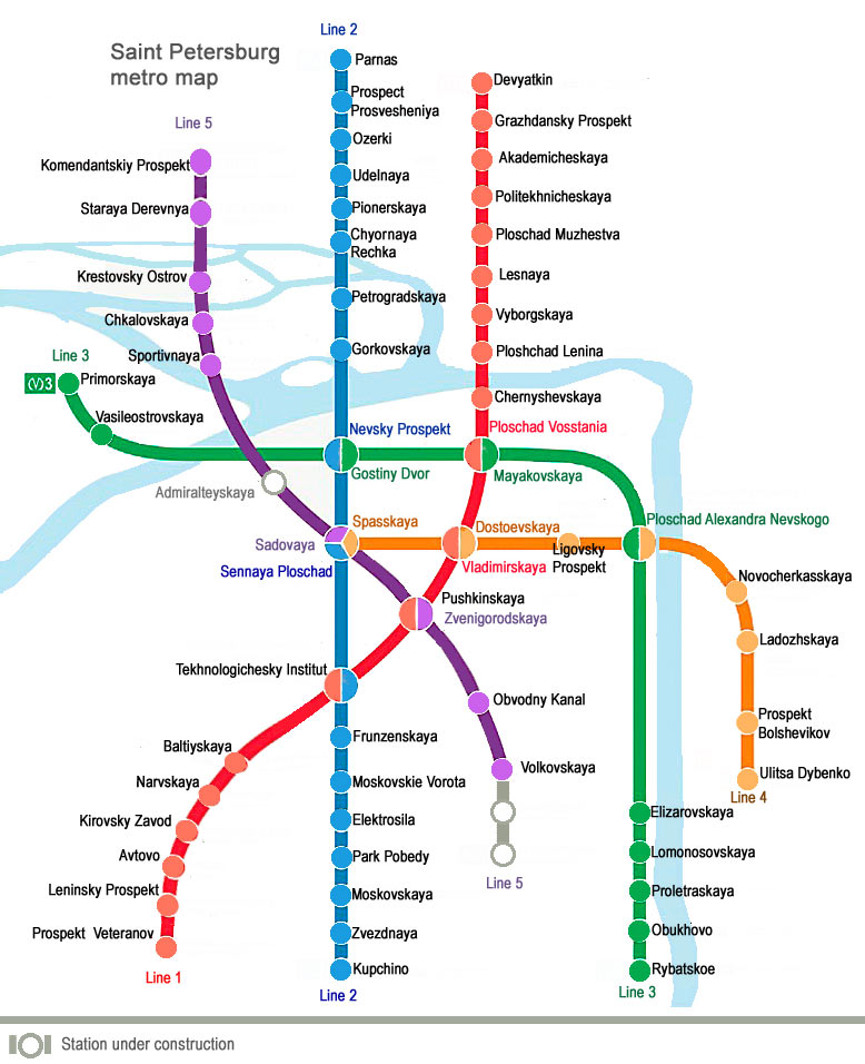 Pietarin metrokartta